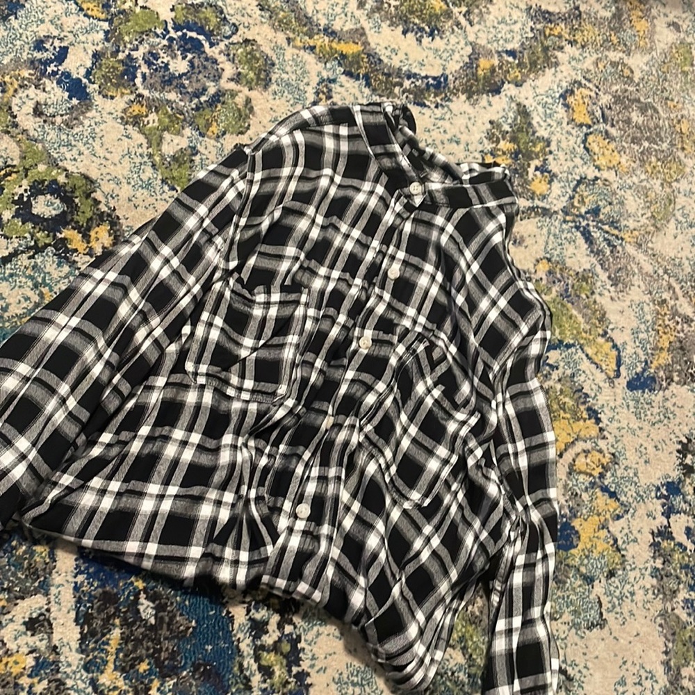 Black checkered flannel
